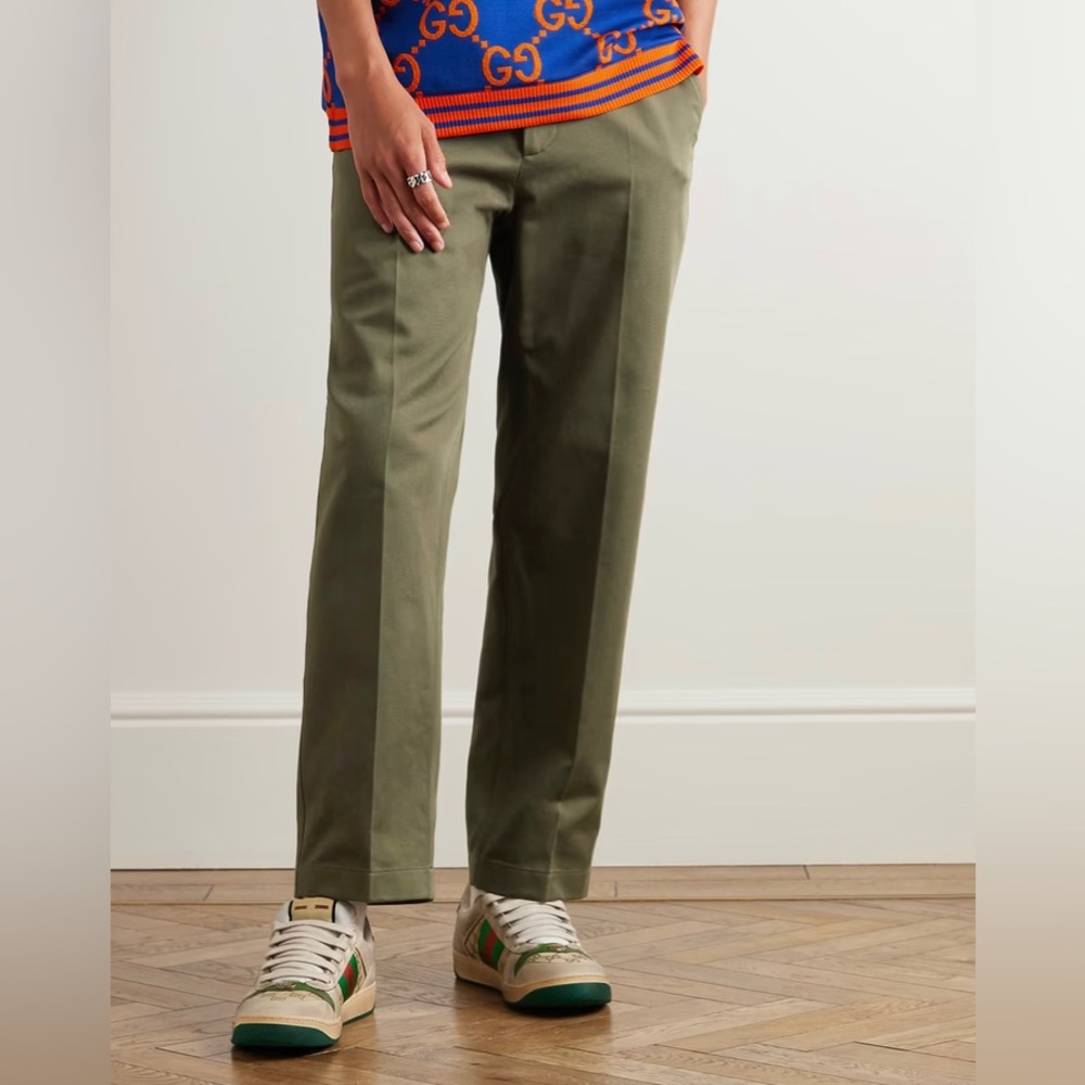 GUCCI Authentic WOOL PANTS 🤩 dark green * Original
